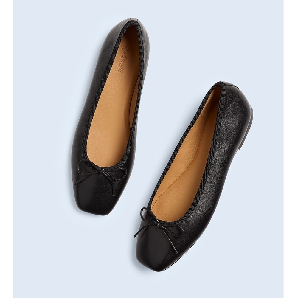 Madewell Black Leather Flats